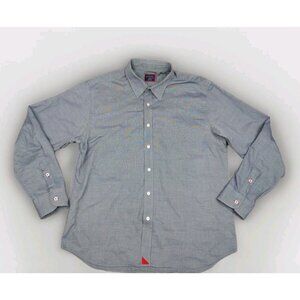 UNTUCKit Shirt Mens L Blue Chambray Long Sleeve Button Front Casual Cotton